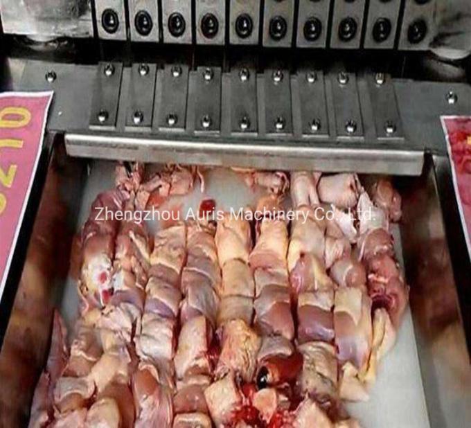 Automatic Broiler Chicken Cube Cutter Whole Meat and Bone Cutting Machine Steak Lamb Chop Dicing Machine