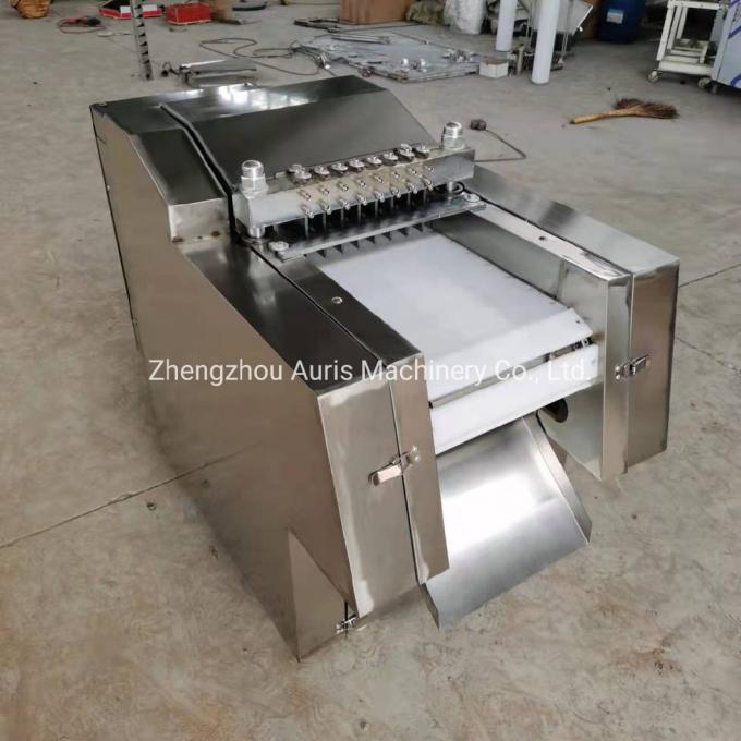 Automatic Broiler Chicken Cube Cutter Whole Meat and Bone Cutting Machine Steak Lamb Chop Dicing Machine