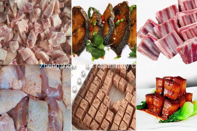 Automatic Broiler Chicken Cube Cutter Whole Meat and Bone Cutting Machine Steak Lamb Chop Dicing Machine