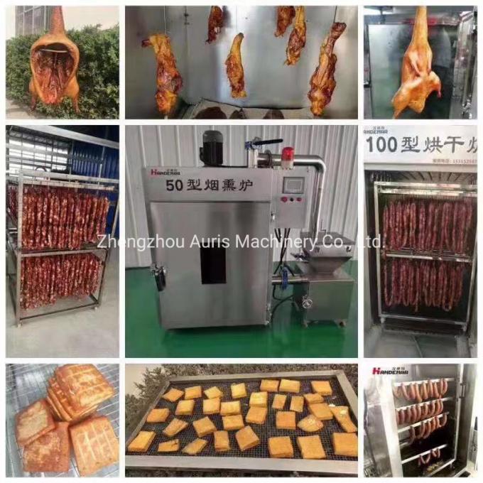Automatic Smokehouse for Pork Meat Chicken Beef Steak Chicken Chop Lamb Chop Spare Ribs Smoker Smoking Machine