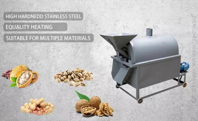 Commercial Industrial Dry Cocoa Bean Peanut Coffee Bean Roaster Drum Machine