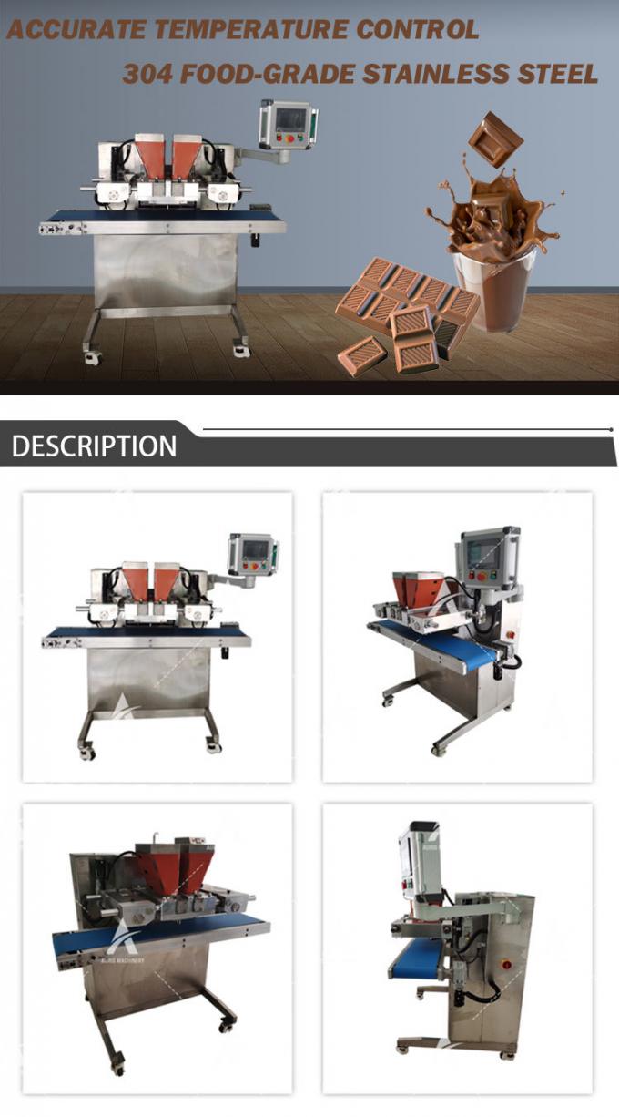 6PCS Min Chocolate Pouring Machine 304ss Coating Chocolate Depositing Line 3