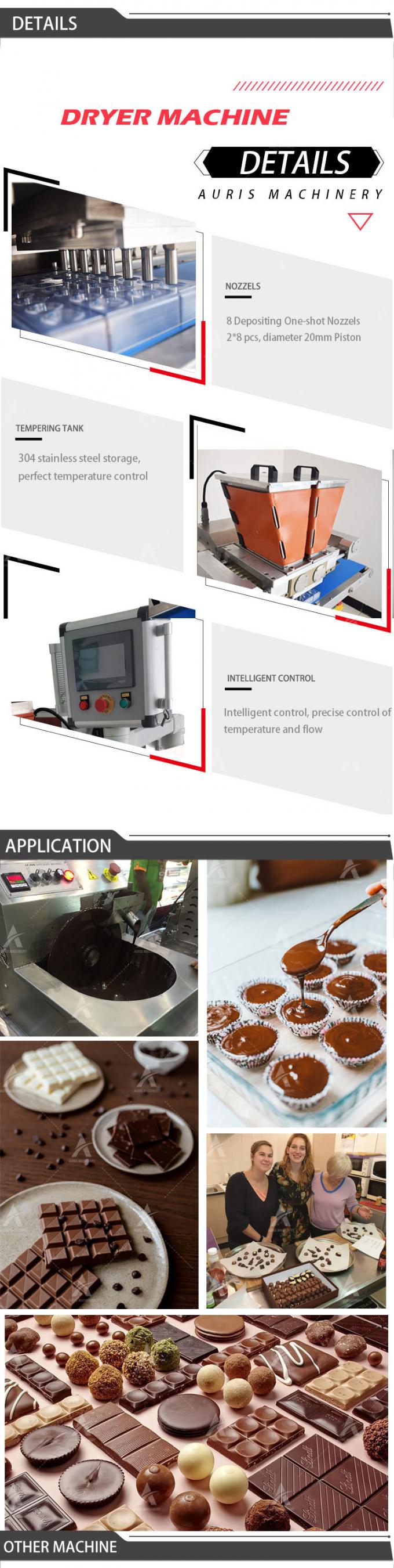 6PCS Min Chocolate Pouring Machine 304ss Coating Chocolate Depositing Line 4