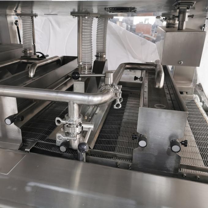 Full Automatic Chocolate Candy Enrober Line Chocolate Enrobing Machine with Cooling Tunnel