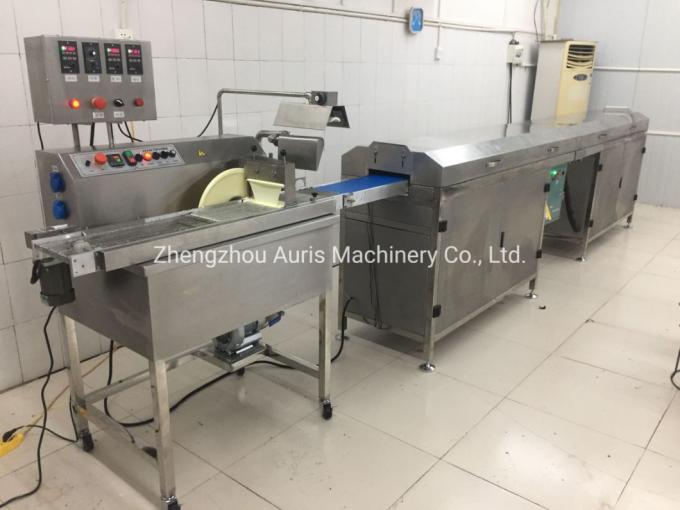 Full Automatic Chocolate Candy Enrober Line Chocolate Enrobing Machine with Cooling Tunnel
