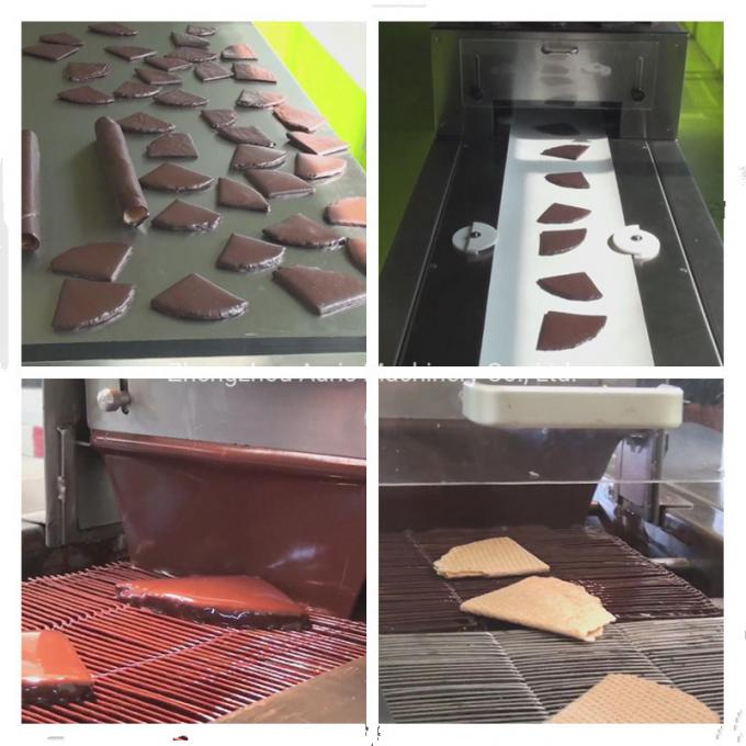 Full Automatic Chocolate Candy Enrober Line Chocolate Enrobing Machine with Cooling Tunnel
