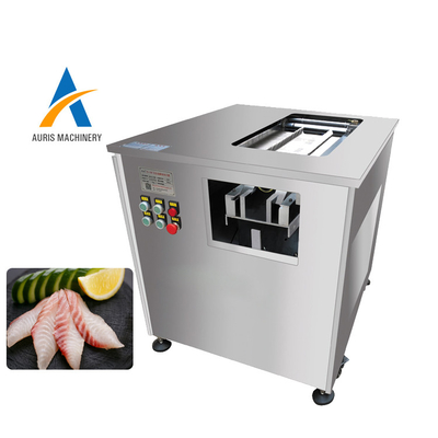 Diagonal Automatic Fish Cutting Machine Carp Salmon Slicing Fish Deboning Machine