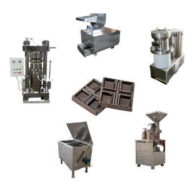 Fully Automatic 200kg H Chocolate Bar Production Line Grinding Peeler Snack