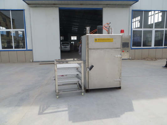 Steamed Industrial Fish Smoking Oven Electric 50kg Batch Sausage Smoking Machine
