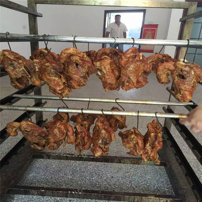 Trotter Meat Smoking Machine 100kg Batch Hot Cold Fish Smoking Machine