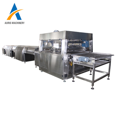 stainless steel Chocolate Enrobing Machine High Efficiency For Factory use