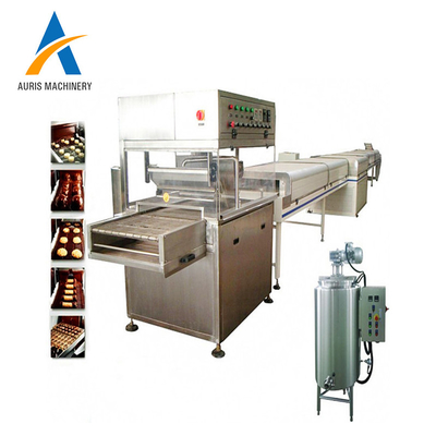stainless steel Chocolate Enrobing Machine High Efficiency For Factory use