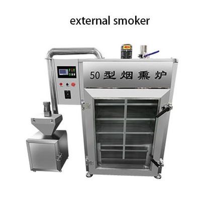 Sus304 Meat Smoking Machine 50kg Batch Air Dried Fish Smoking Oven House