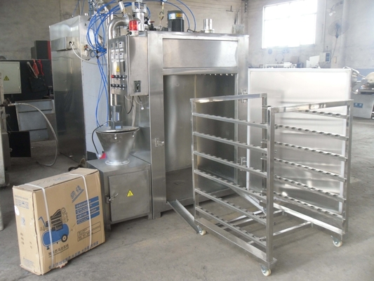 Hot And Cold 100kg Batch Fish Smoking Oven Sausage Chicken Smoke Machine
