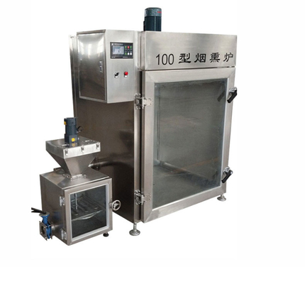 Hot And Cold 100kg Batch Fish Smoking Oven Sausage Chicken Smoke Machine