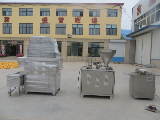 PLC Sausage Binding Wire Machine Double Lines Bundle Sausage Binding Machine