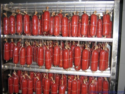 100kg Bacth Meat Smoker Machine 100kg/H Sausage Smokehouse Oven