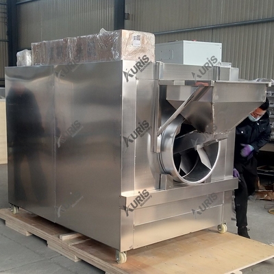 Drum Rotary Peanut Roasting Machine 500kg Walnut Cashew Roasting Machine