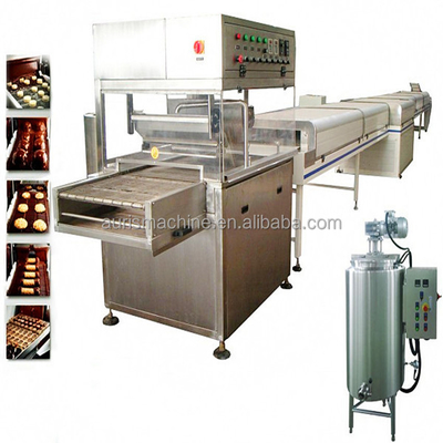 Nuts Tempering Chocolate Making Machine 150kg Per Hour Snack Enrobing Machine