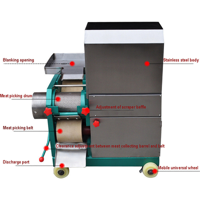 Shrimp Meat Separator Deboning Belt For Bone Fish Meat Cutting Machine