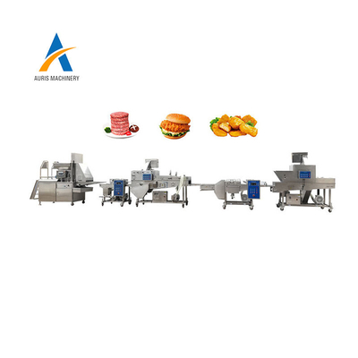 Chicken nuggets and beef burger processing Industrial automatic meat steak press raw patty forming bread making machine
