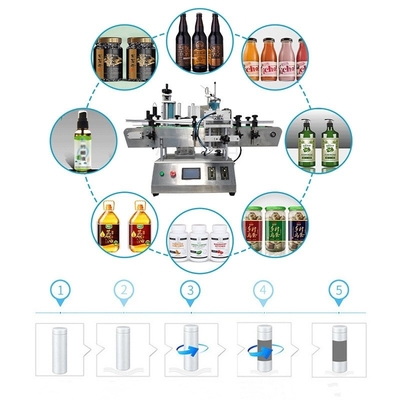 Automatic Table Type Small Essential Oil Round Bottle Sticker Labeling Machine
