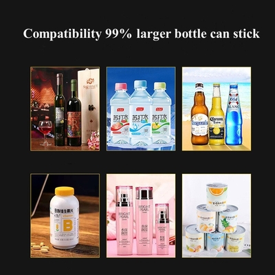Automatic sticker bottle labeling machine bottle label applicator for plastic glass containers