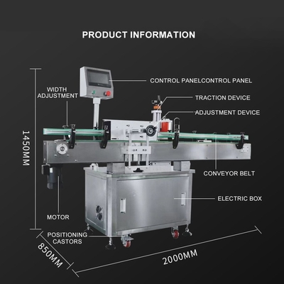 Automatic sticker bottle labeling machine bottle label applicator for plastic glass containers